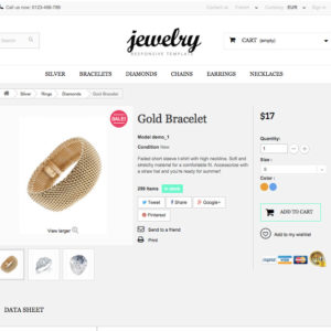 page produit site e-commerce bijoux en dropshipping