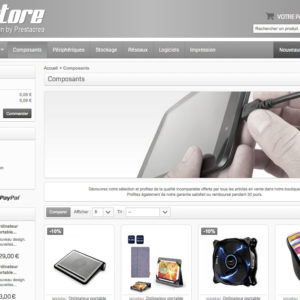 page accueil template dropshipping informatique