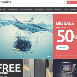 homepage de site pour vendre des produits electronique en dropshipping
