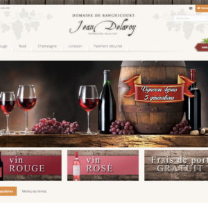 template e-commerce dropshipping vin et champagne