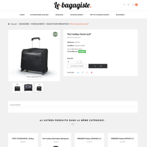 page produits e-commerce dropshipping maroquinerie et bagagerie