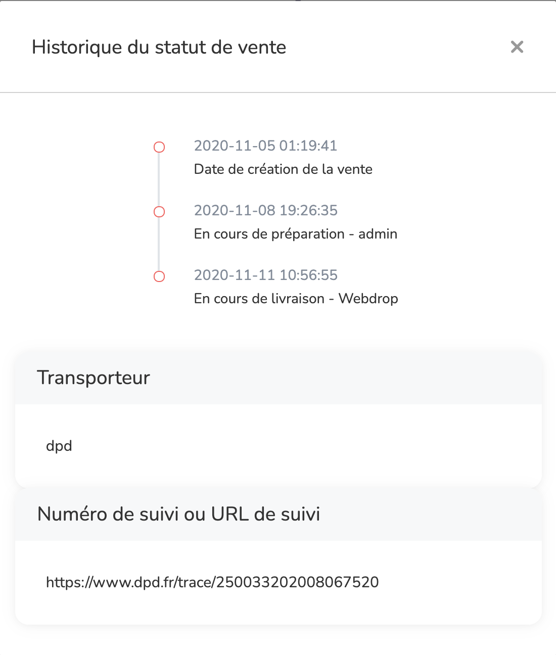 actualisation en temps réel commandes ebay dropshipping