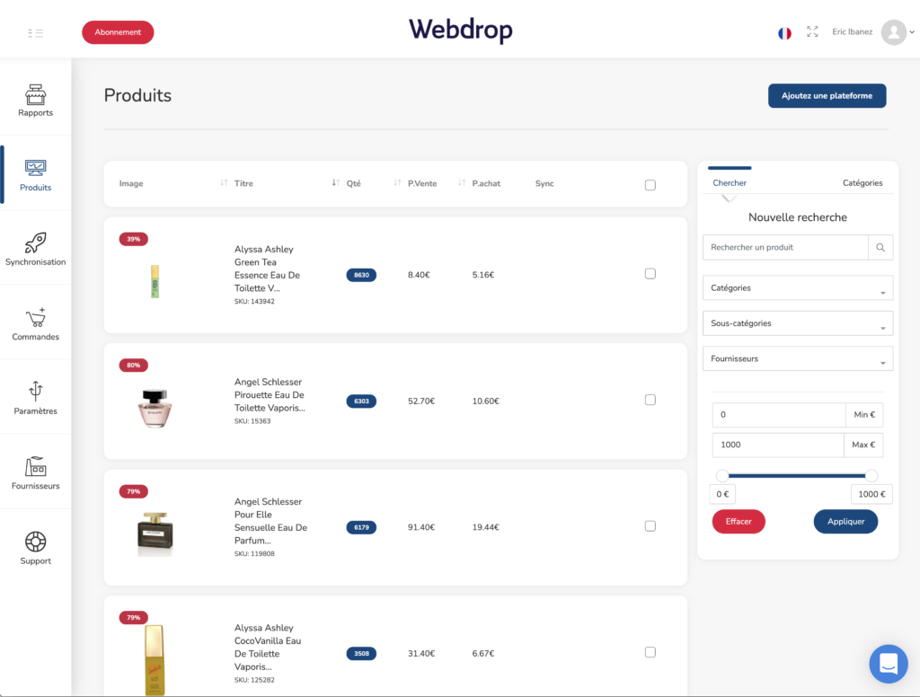 ebay dropshipping produits